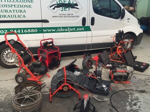 disostruzione scarichi con fresa meccanica