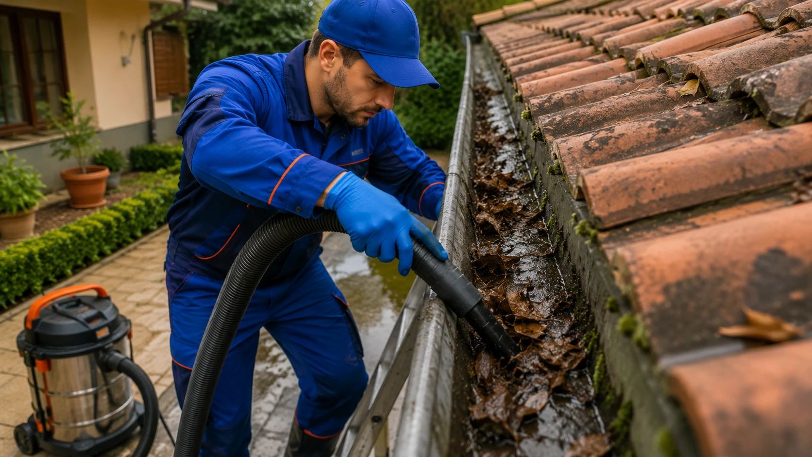 Pulizia Grondaie e Scarichi Pluviali a Cinisello Balsamo Tecnico specializzato durante la pulizia di una grondaia ostruita e la manutenzione degli scarichi pluviali a Cinisello Balsamo.