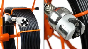 Confronto tra telecamera a spinta e telecamera carrellata RIDGID utilizzate per la videoispezione professionale di tubazioni, scarichi e fognature a Milano