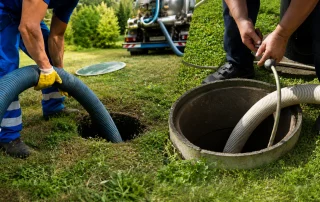 Operazioni di manutenzione degli impianti statici con aspirazione liquami da pozzi neri e fosse biologiche mediante autospurgo professionale.