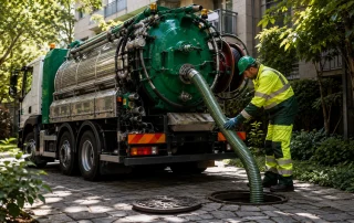 Intervento di spurgo ed eliminazione cattivi odori dal pozzo nero con automezzo Ideal-Jet a Milano